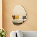 Ver imagem 2 de Espelho Brillare Lapidado Grande 115cm Orgânico Quarto Sala Banheiro Salão Promoção