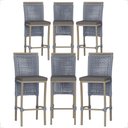 Ver imagem 1 de 6 Banqueta em Alumínio Roma Fendi Corda Náutica Tecido 11