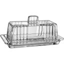 Ver imagem 1 de Queijeira e Manteigueira de Vidro Transparente 9x20x9cm Tampa Servir Mesa Queijo