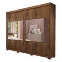 Ver imagem 3 de Guarda-Roupa Casal MDF 2 Portas de Correr 4 Espelhos 4 Gavetas Internas e Pés Blumenau Panan Móveis