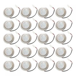 Kit Lâmpada Led Redonda para Coifa Plug Branco - 20 peças - 1