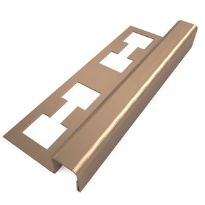 Perfil Quadrado, Aço Inox 304, Escovado, Bronze - 12 X 12 X 2000 Mm