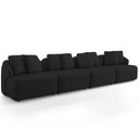 Ver imagem 2 de Sofá 5 Lugares para Sala de Estar Living 388cm Arlo F04 Veludo Preto - Lyam Decor