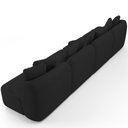 Ver imagem 7 de Sofá 5 Lugares para Sala de Estar Living 388cm Arlo F04 Veludo Preto - Lyam Decor