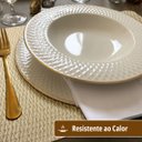 Ver imagem 3 de 8 Jogo Americano Mesa Posta Luxo Impermeável Pvc Plh Bgc