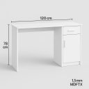 Ver imagem 3 de Mesa Nails Prática 120x40 Cm com Gaveta e Balcão sem Aspirador