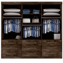 Ver imagem 2 de Guarda Roupa Casal 3 Portas de Correr 9 Gavetas Turim 