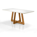Ver imagem 5 de Mesa de Jantar 6 Lugares Off White em Vidro Madeira Premium