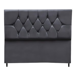 Cabeceira para Cama Box Estofada Casal 140 Cm Suede Madri:cinza Escuro
