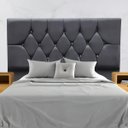 Ver imagem 2 de Cabeceira para Cama Box Estofada Casal 140 Cm Suede Madri:cinza Escuro