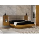 Ver imagem 1 de Cama Casal com Painel Estofado - Braga - Leifer Móveis