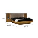 Ver imagem 3 de Cama Casal com Painel Estofado - Braga - Leifer Móveis