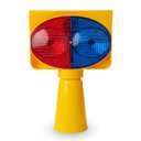 Ver imagem 2 de Cone Viario Solar Sinalizador Duas Cores Obra Estrada Rodovia Alerta Transito Emergencia Iluminaçao