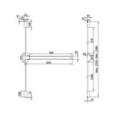 Ver imagem 2 de Barra Antipânico 1200 com 2 Pontos de Fixação Touch Inox Escovado Soprano