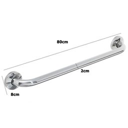 Barra de Apoio 80cm Kit 10 Uni Idoso Cadeirante Acessibilidade Banheiro Box Escada - 2