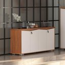 Ver imagem 4 de Mesa em L Joinville e Balcão 4 Portas Freijó Branco