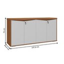 Ver imagem 3 de Mesa em L Joinville e Balcão 4 Portas Freijó Branco