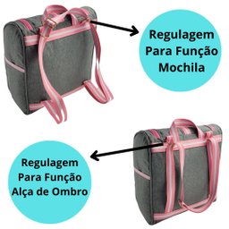 Mochila Bebê Infantil Maternidade 2 em 1 Luxo Mz - Rosa - 5