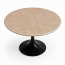 Ver imagem 2 de Mesa de Jantar Saarinen Redondo 140 cm Tampo Mármore Travertino Base Laca Preta