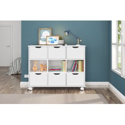 Nicho Organizador 108 X 83 Cms com 6 Gavetas e Rodízios Qmovi Branco - 1