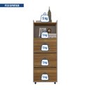 Ver imagem 6 de Gaveteiro para Escritório Alto Pasta Suspensa 3 Gavetas Studio 