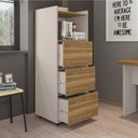 Ver imagem 3 de Gaveteiro para Escritório Alto Pasta Suspensa 3 Gavetas Studio