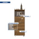 Ver imagem 4 de Gaveteiro para Escritório Alto Pasta Suspensa 3 Gavetas Studio