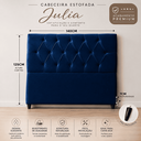 Ver imagem 2 de Cabeceira Casal de Cama Box Estofada Eliana 140 cm Veludo