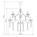 Ver imagem 3 de Lustre de Cristal Candelabro Maria Thereza Nice 18 Braços Startec