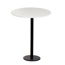 Ver imagem 1 de Mesa Pisa Beta Bistrô Fratini 107,50cm (a) Disco Redondo Preto Tampo Mdp Redondo Branco 80cm (l)