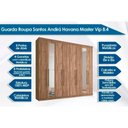 Ver imagem 2 de Guarda Roupa Casal 8 Portas e 4 Gavetas C/ Espelho Master Vip 8.4 Atacama - Santos Andirá