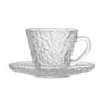 Xícara P/chá C/pires de Cristal Martelado Petra Transparente 180ml Lyor - 2