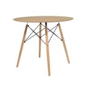 Ver imagem 7 de Conjunto Mesa Redonda Eames Madeira 90cm + 4 Cadeiras Eames Dsw Sala Cozinha Jantar La Mobilia