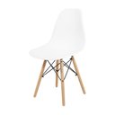 Ver imagem 3 de Conjunto Mesa Redonda Eames Madeira 90cm + 4 Cadeiras Eames Dsw Sala Cozinha Jantar La Mobilia