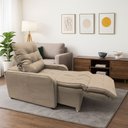 Ver imagem 1 de Poltrona Graça Cadeira Papai Mamãe Idoso Reclinável e Retrátil Capuccino Boucle