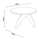 Ver imagem 6 de Mesa de Centro Jade Retrô Off White com Pinho Tampo Redondo - Artely 003824