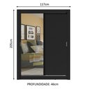 Ver imagem 4 de Guarda-roupa Solteiro Madesa Dallas Plus 2 Portas de Correr com Espelho 4 Gavetas