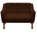 Ver imagem 2 de Kit Namoradeira + 2 Poltrona Decorativa Grécia - Dritex:suede Marrom