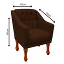 Ver imagem 6 de Kit Namoradeira + 2 Poltrona Decorativa Grécia - Dritex:suede Marrom