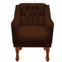 Ver imagem 4 de Kit Namoradeira + 2 Poltrona Decorativa Grécia - Dritex:suede Marrom