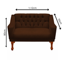 Ver imagem 7 de Kit Namoradeira + 2 Poltrona Decorativa Grécia - Dritex:suede Marrom