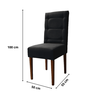 Conjunto 08 Cadeiras para Sala de Jantar Nina Veludo - Amabile Decor:PRETO - 3
