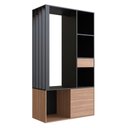 Ver imagem 3 de Guarda Roupas Closet Moderno com Cabideiro e Gaveta Prm. Cor:montana com Preto
