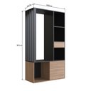 Ver imagem 5 de Guarda Roupas Closet Moderno com Cabideiro e Gaveta Prm. Cor:montana com Preto