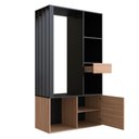 Ver imagem 4 de Guarda Roupas Closet Moderno com Cabideiro e Gaveta Prm. Cor:montana com Preto