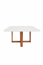 Ver imagem 4 de Mesa de Jantar Lille 120cm X 90cm Base em Madeira Tampo com Vidro Off White