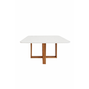 Ver imagem 4 de Mesa de Jantar Lille 120cm X 90cm Base em Madeira Tampo com Vidro Off White