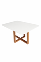 Ver imagem 2 de Mesa de Jantar Lille 120cm X 90cm Base em Madeira Tampo com Vidro Off White