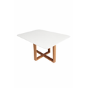Ver imagem 2 de Mesa de Jantar Lille 120cm X 90cm Base em Madeira Tampo com Vidro Off White