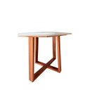 Ver imagem 3 de Mesa de Jantar Lille 120cm X 90cm Base em Madeira Tampo com Vidro Off White